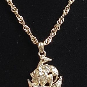 10k necklace and 10k pendant